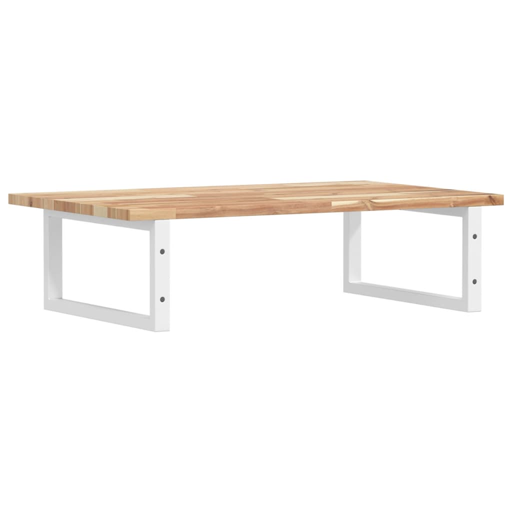 Basin Shelf Wall Mounted Steel and Solid Wood Acacia