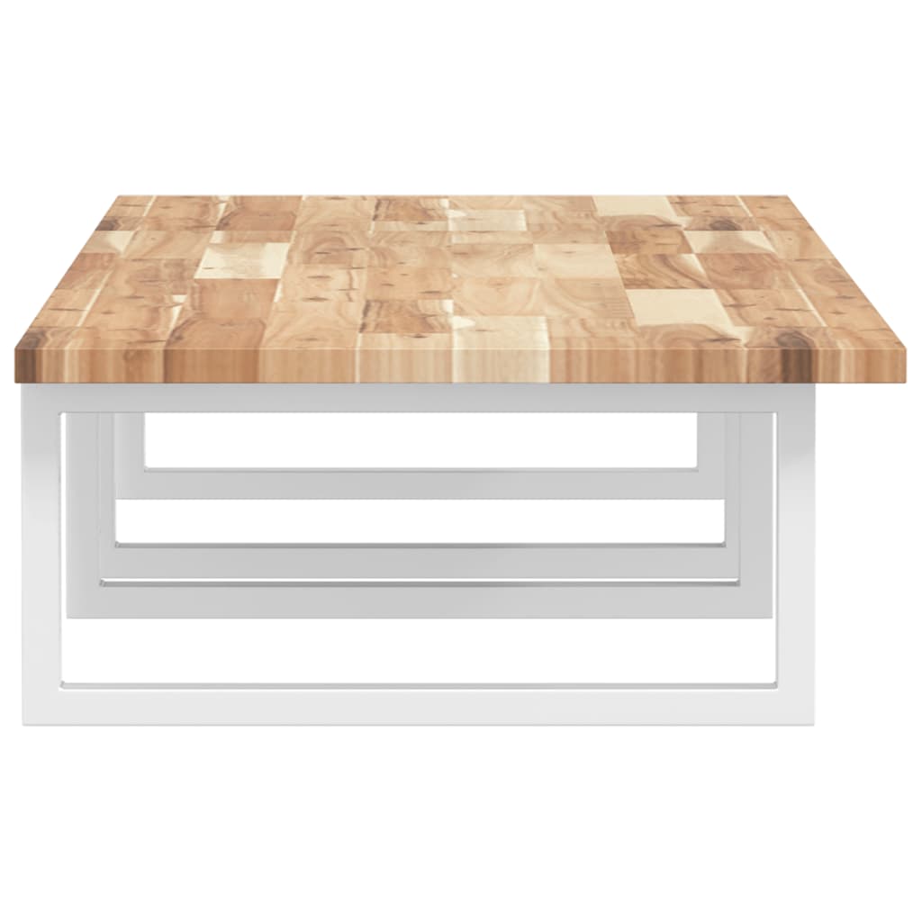 Basin Shelf Wall Mounted Steel and Solid Wood Acacia