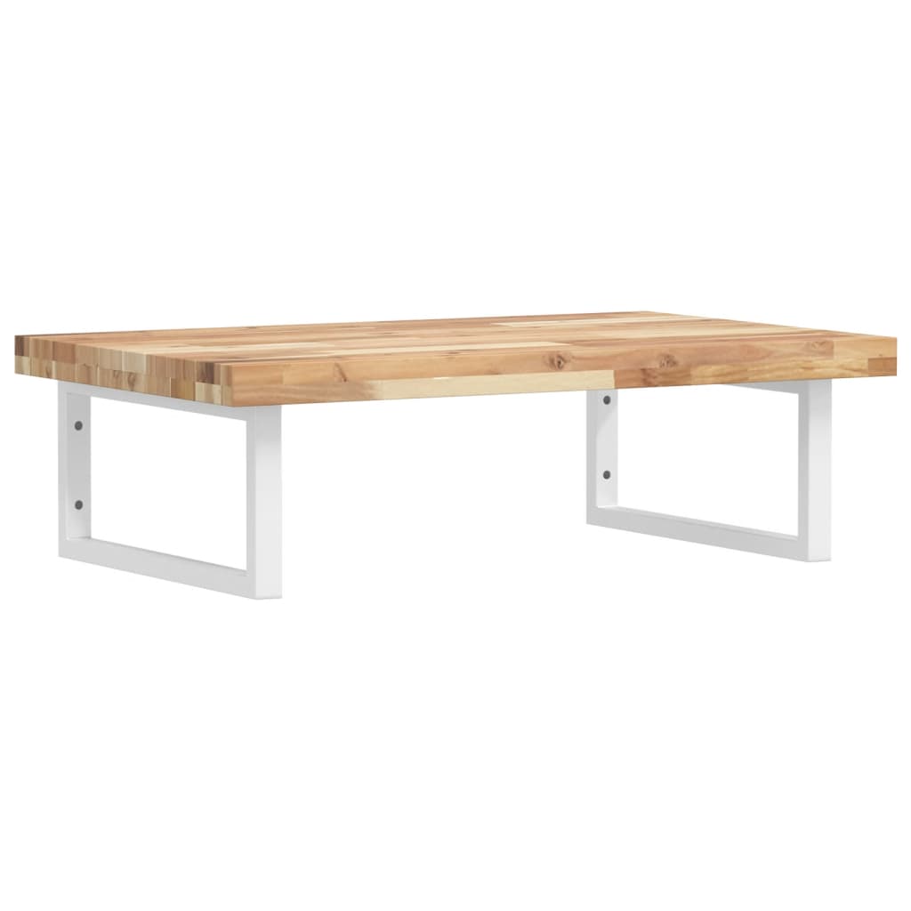 Basin Shelf Wall Mounted Steel and Solid Wood Acacia