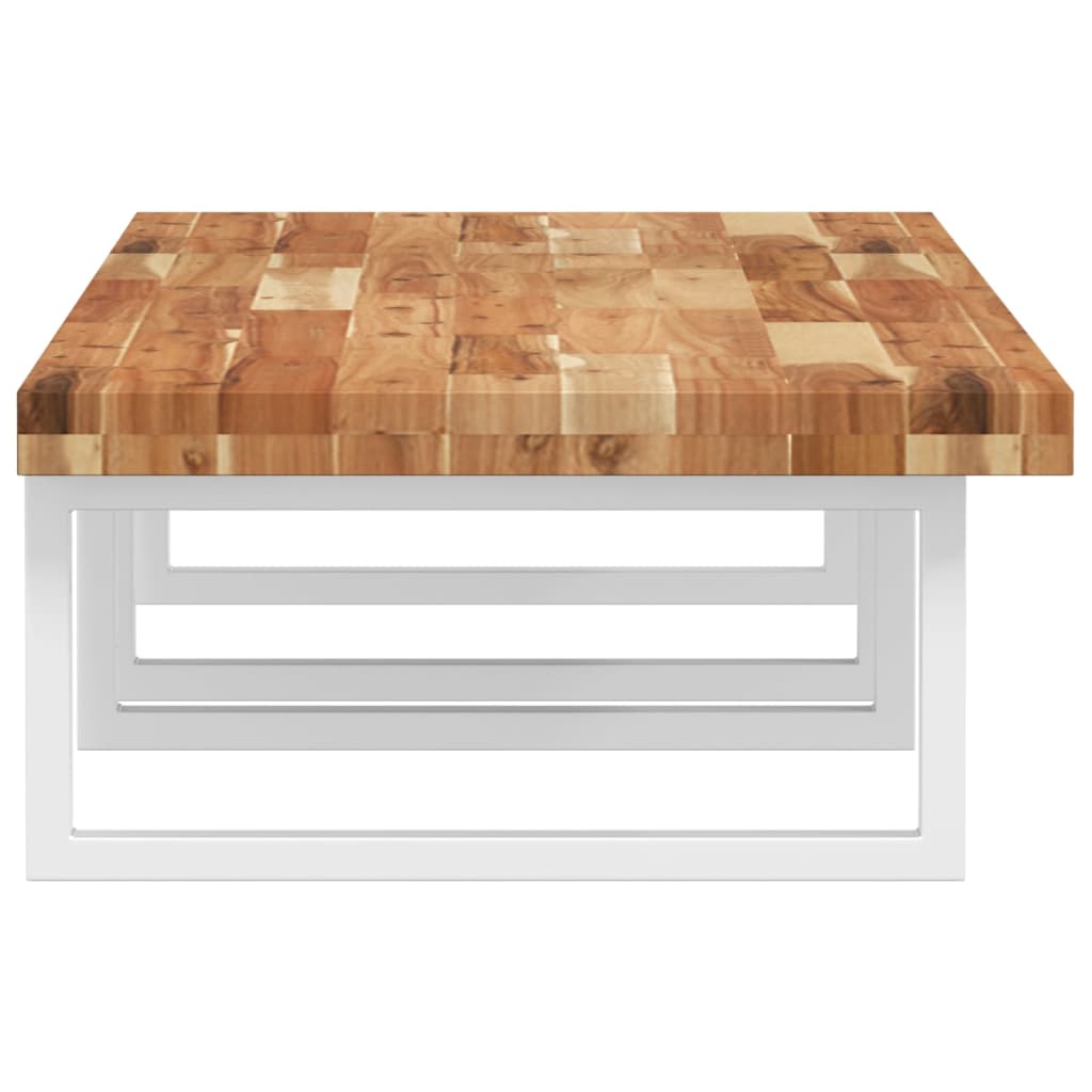 Basin Shelf Wall Mounted Steel and Solid Wood Acacia