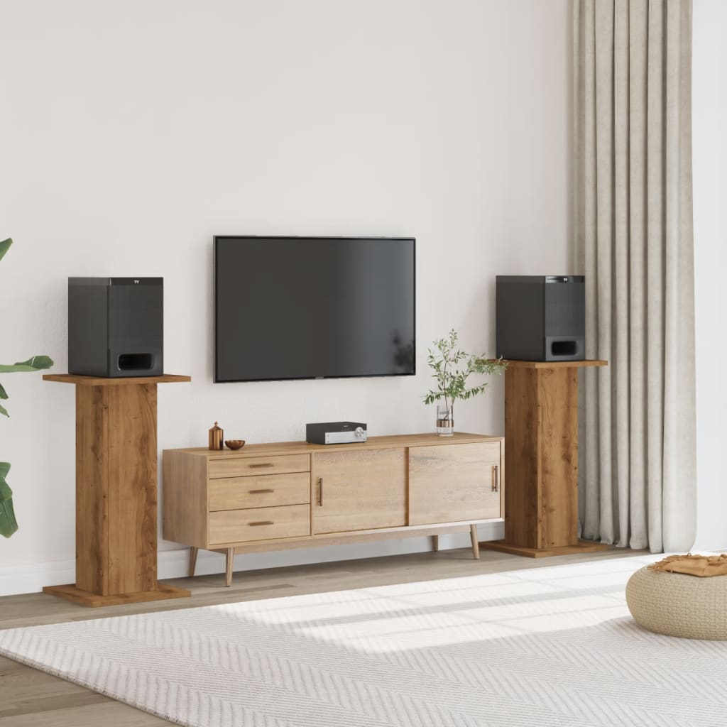 Speaker Stands 2 pcs Artisan Oak 30x30x80 cm Engineered Wood