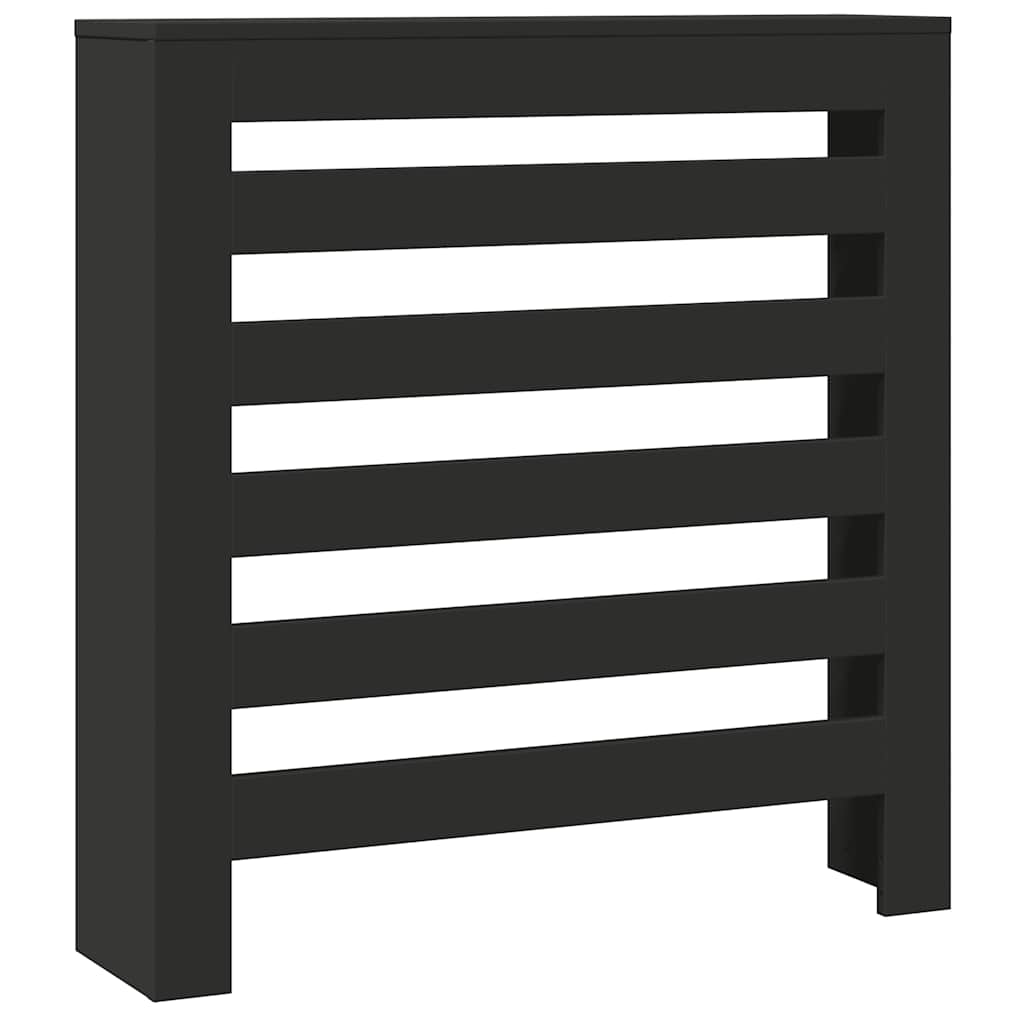 Radiator Cover Black 78 x 20 x 82 cm Engineered Wood