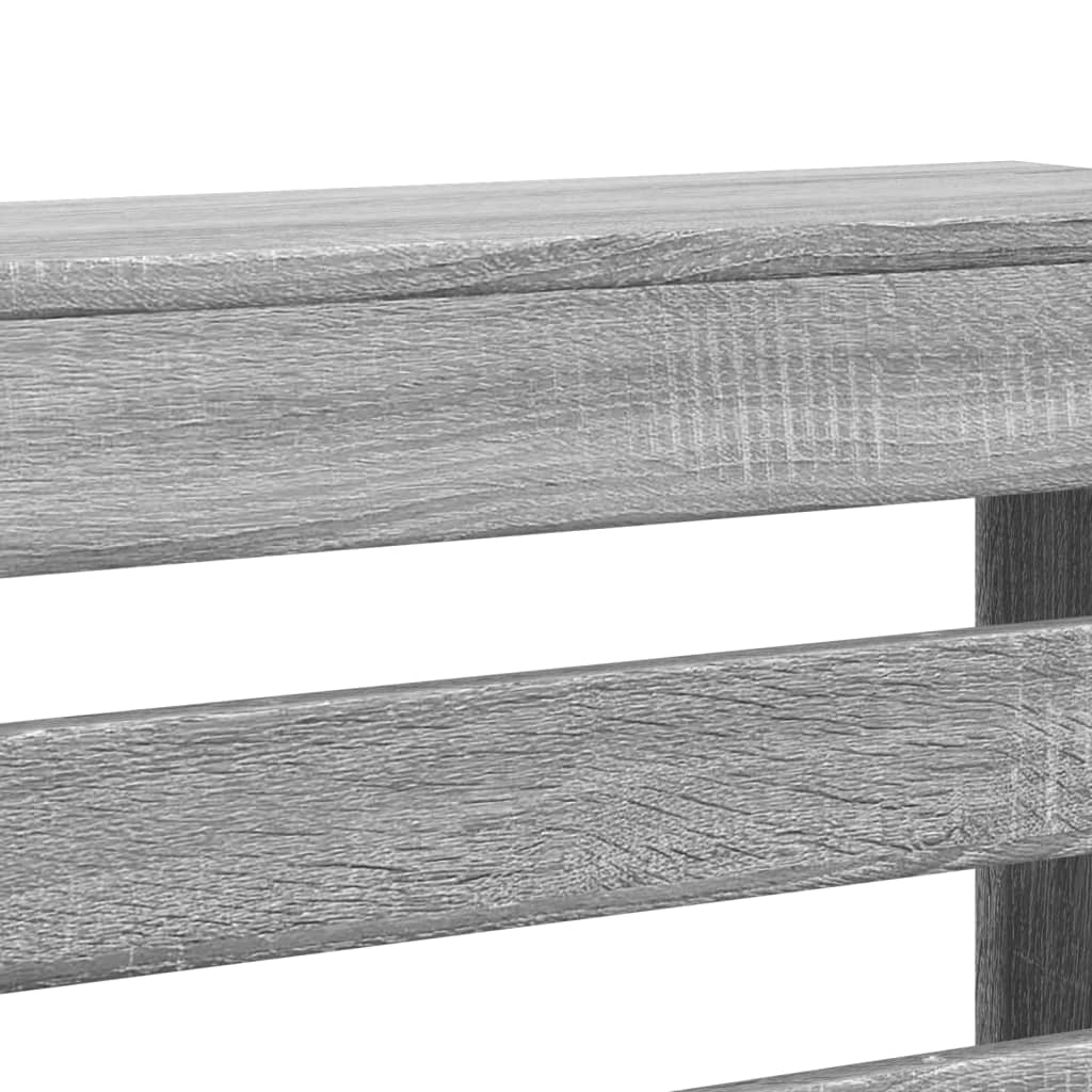 Radiator Cover Grey Sonoma 149 x 20 x 82 cm Engineered Wood