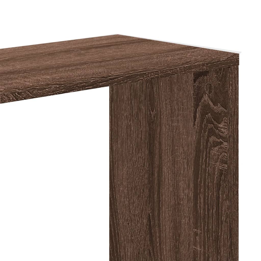 Bookcase 5-Tier Brown Oak 45x23,5x162,5 cm Engineered Wood