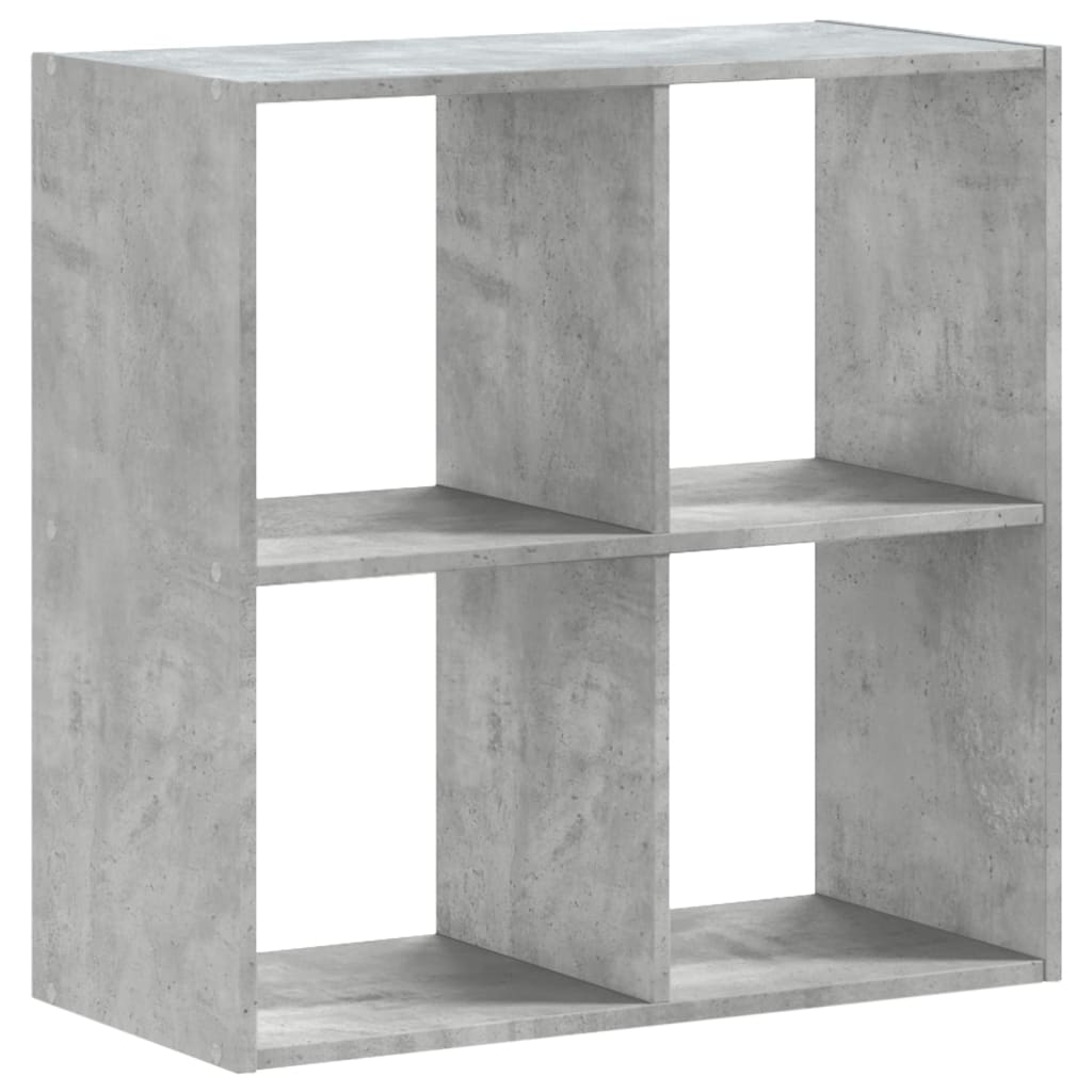 Bookcase Concrete Grey 68,5x32x68,5 cm Engineered Wood