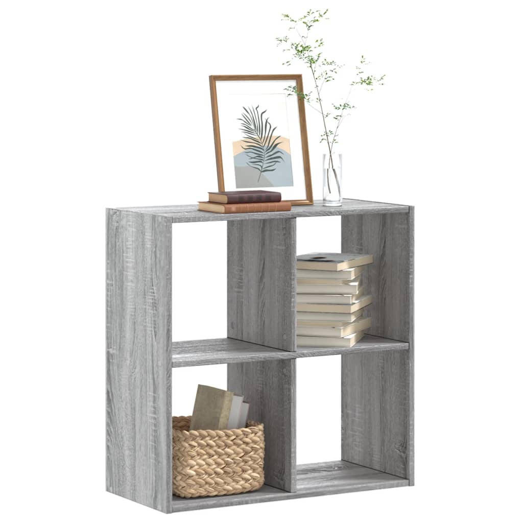 Bookcase Grey Sonoma 68,5x32x68,5 cm Engineered Wood