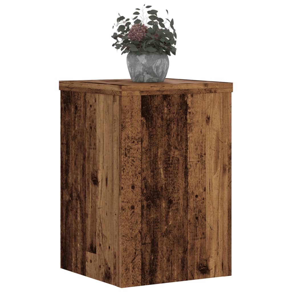 Plant Stand 2 pcs Old Wood 20 x 20 x 30 cm Engineered Wood