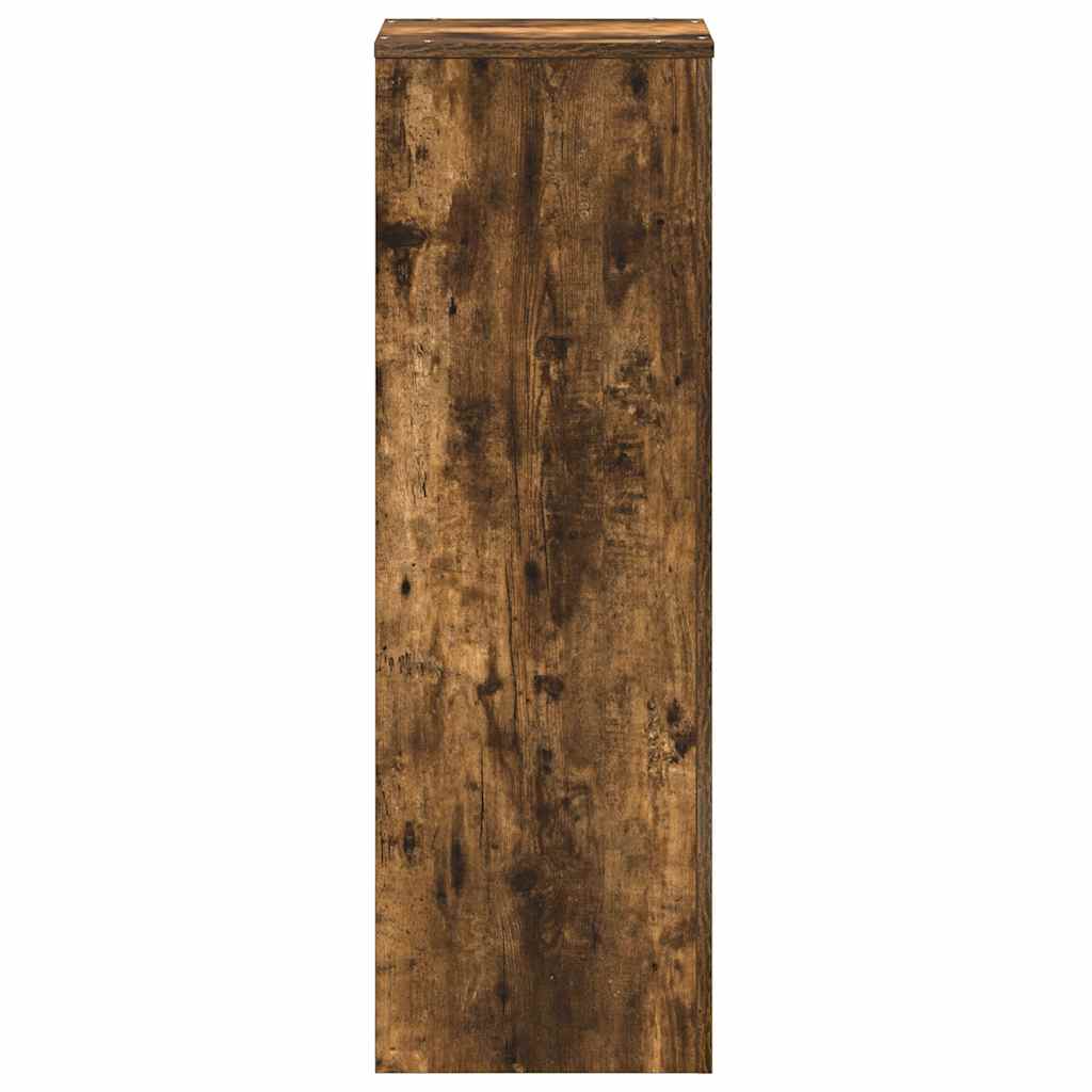 Plant Stand Smoked Oak 33x33x100 cm Engineered Wood