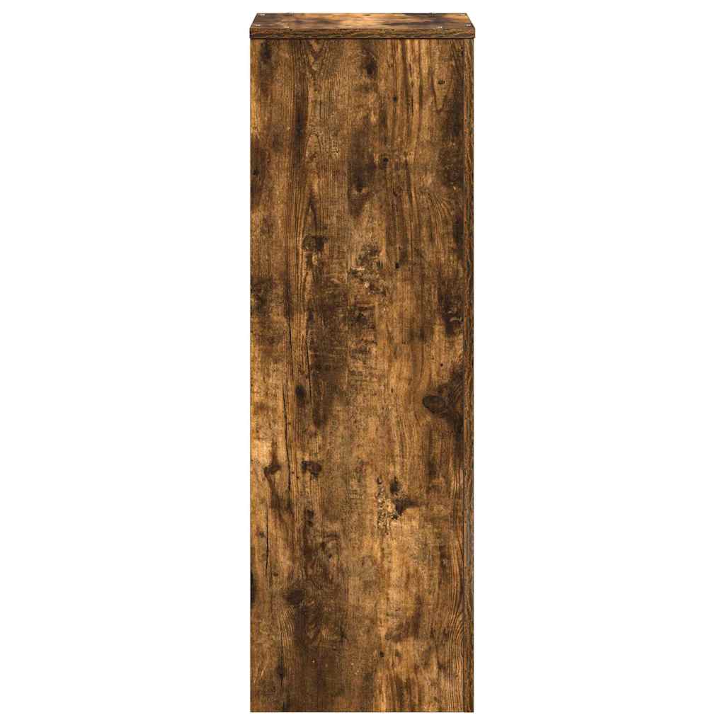 Plant Stand Smoked Oak 33x33x100 cm Engineered Wood