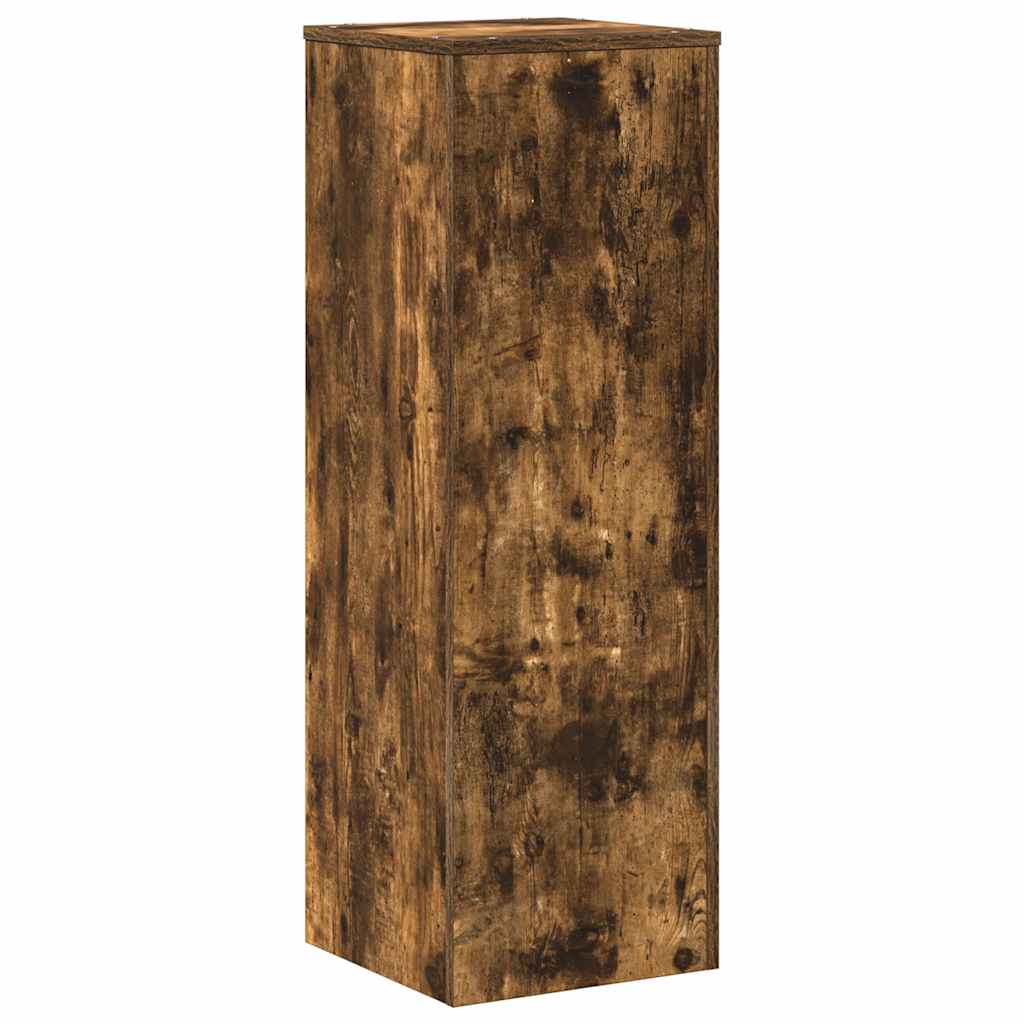 Plant Stand Smoked Oak 33x33x100 cm Engineered Wood