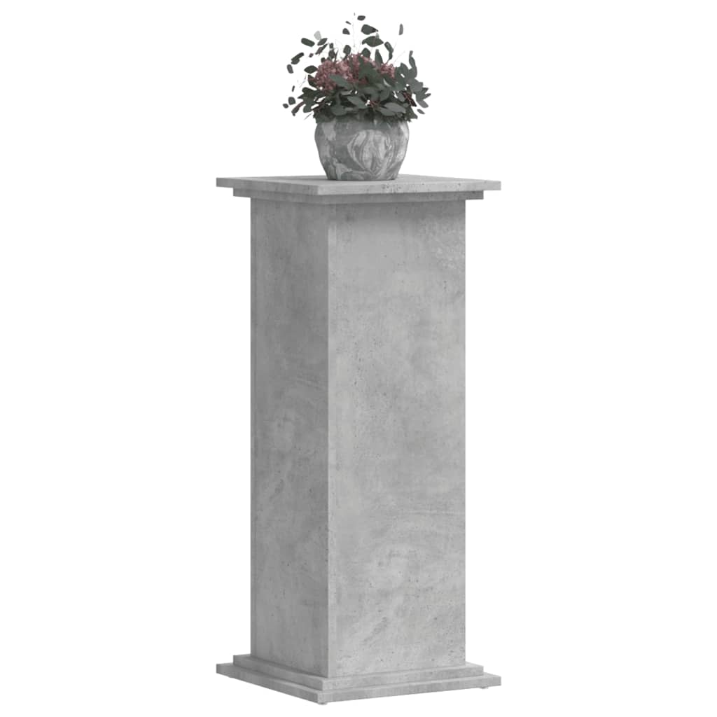 Plant Stand Concrete Grey 33 x 33 x 80 cm Engineered wood