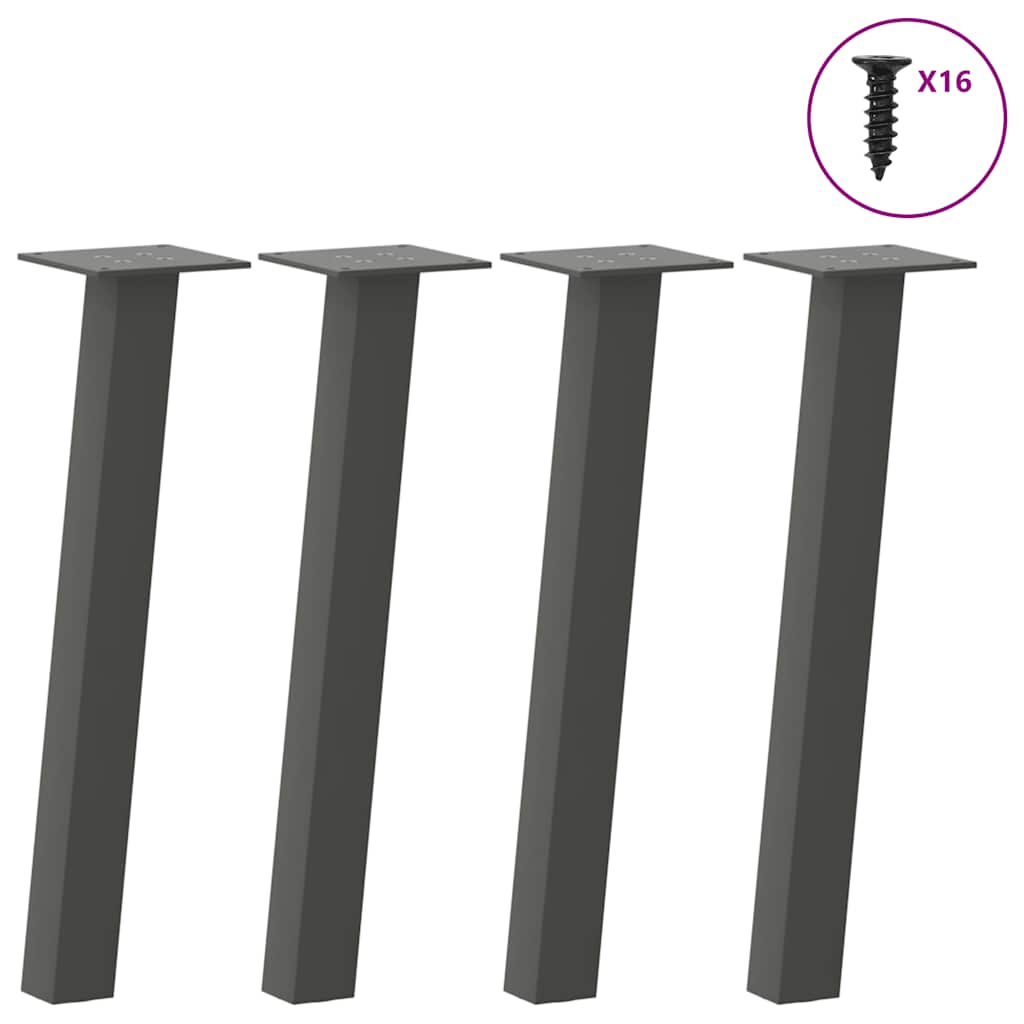 Coffee Table Legs 4 pcs Anthracite 42 cm Steel