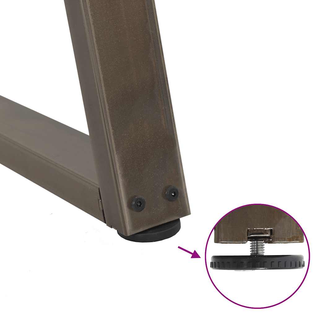 Coffee Table Legs V-Shape 2 pcs Natural Steel 40x(30-31.3) cm Steel