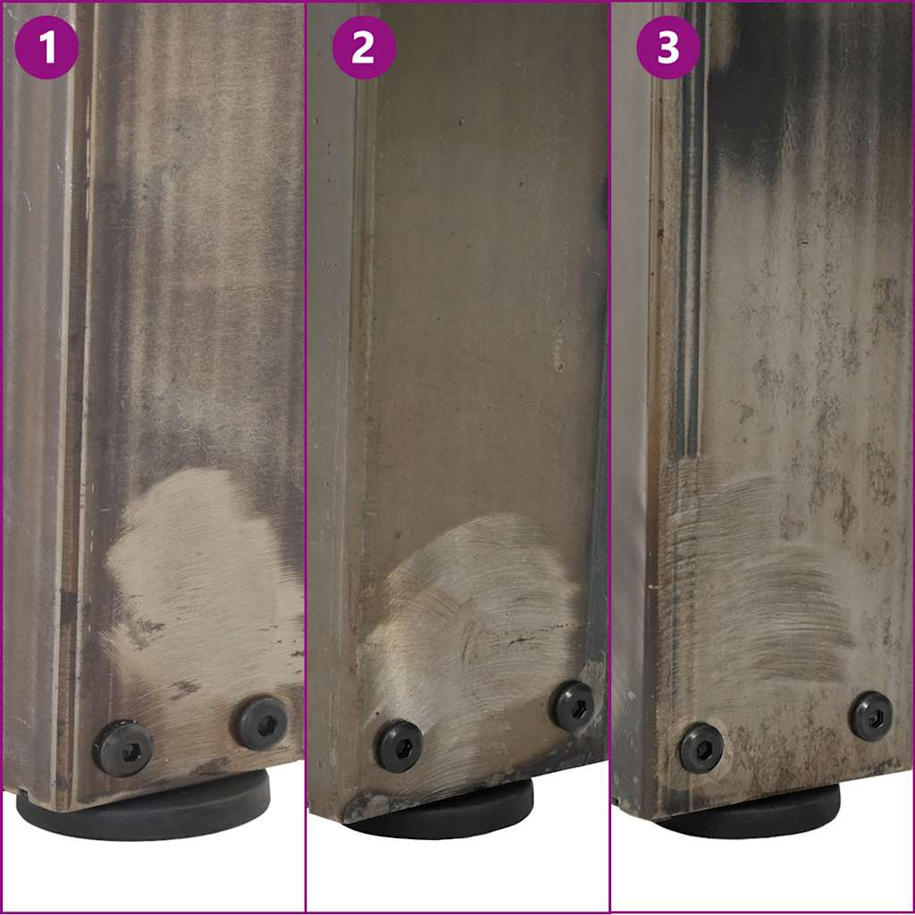Coffee Table Legs V-Shape 2 pcs Natural Steel 50x(42-43.3) cm