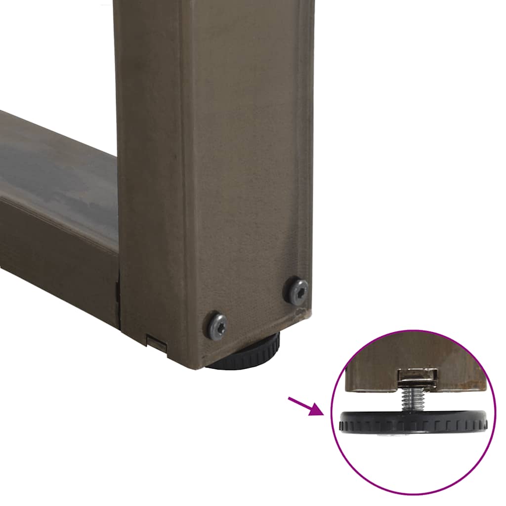 Coffee Table Legs V-Shape 2 pcs Natural Steel 50x(42-43.3) cm Steel