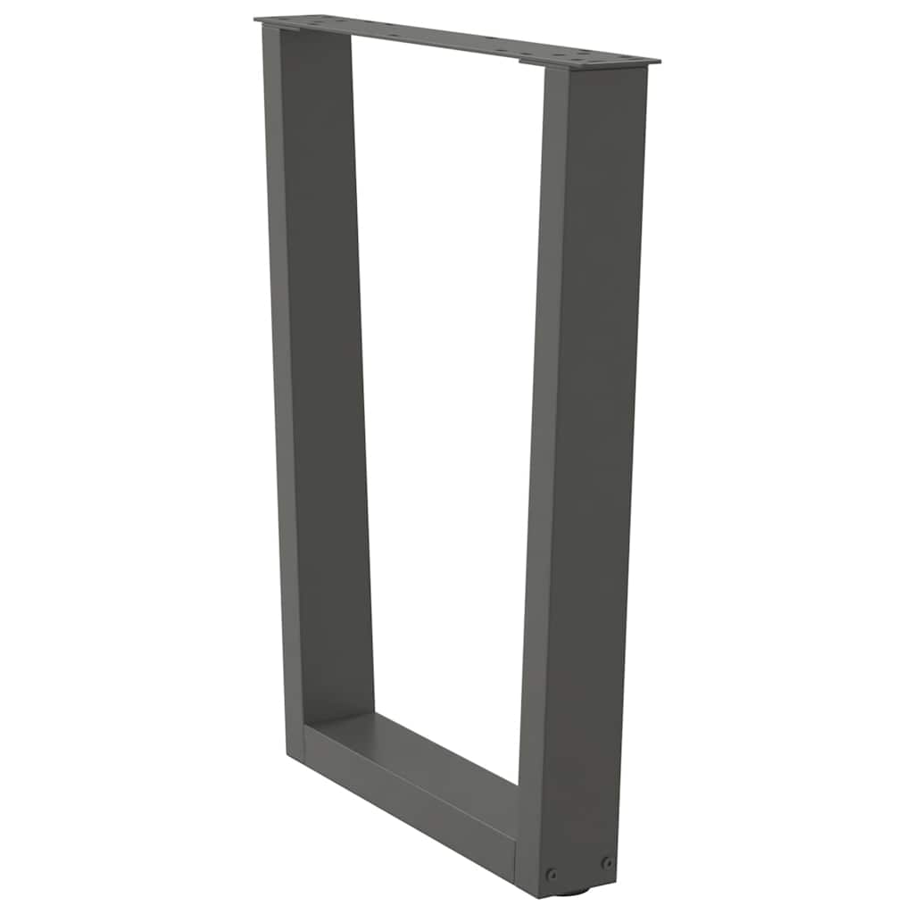 Dining Table Legs V-Shape 2 pcs Anthracite 70x(72-73.3)cm Steel
