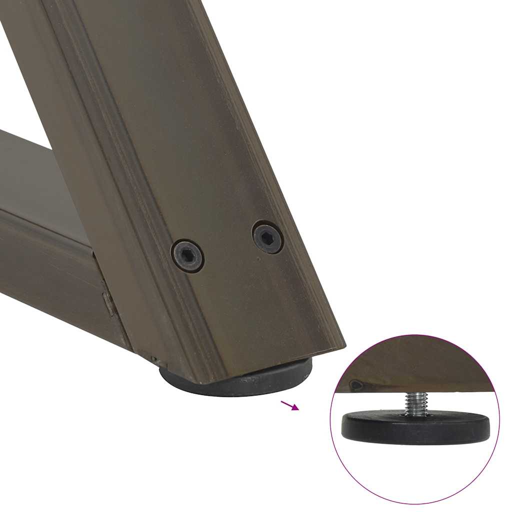 Coffee Table Legs 2 pcs Natural Steel 28x(42-43.3) cm Steel