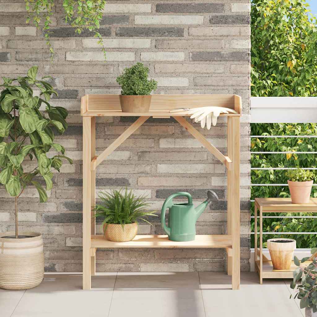 Potting Table Natural 75 x 40 x 90 cm Solid pine wood