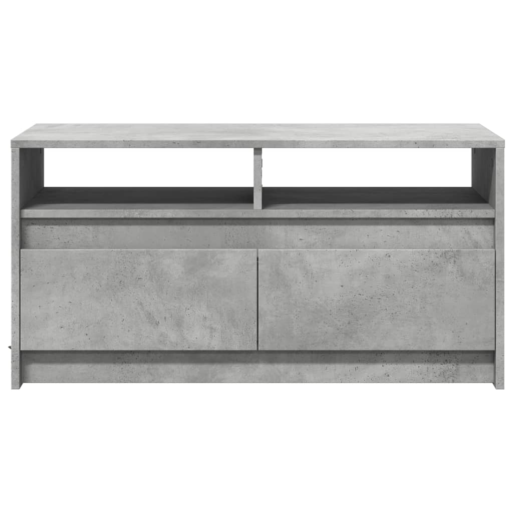 Coffee Table with LED Lights Concrete Grey Engineered Wood