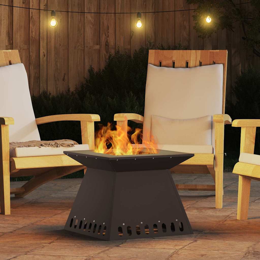 Fire Bowl Black 48 x 48 x 40 cm Weathering Steel