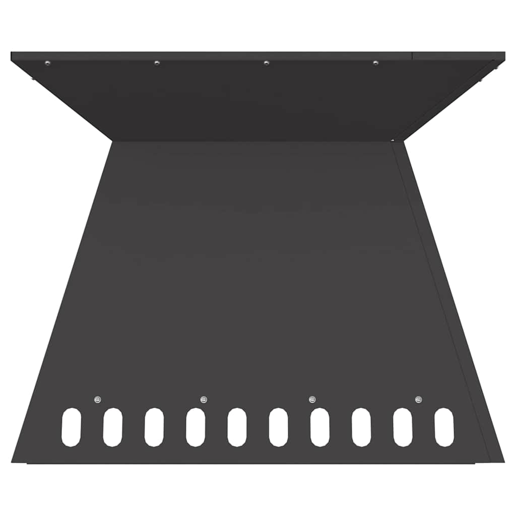 Fire Bowl Black 60 x 60 x 50 cm Weathering Steel