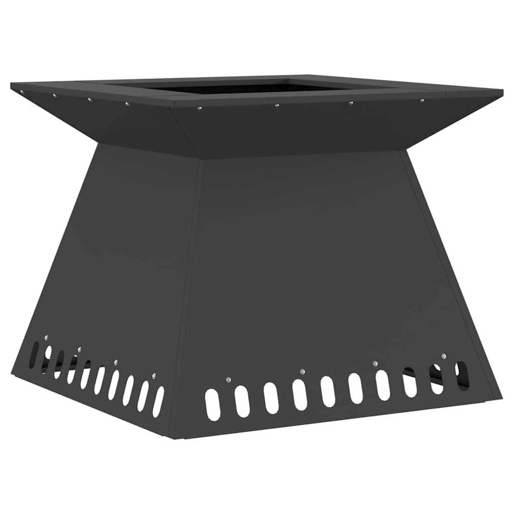 Fire Bowl Black 60 x 60 x 50 cm Weathering Steel