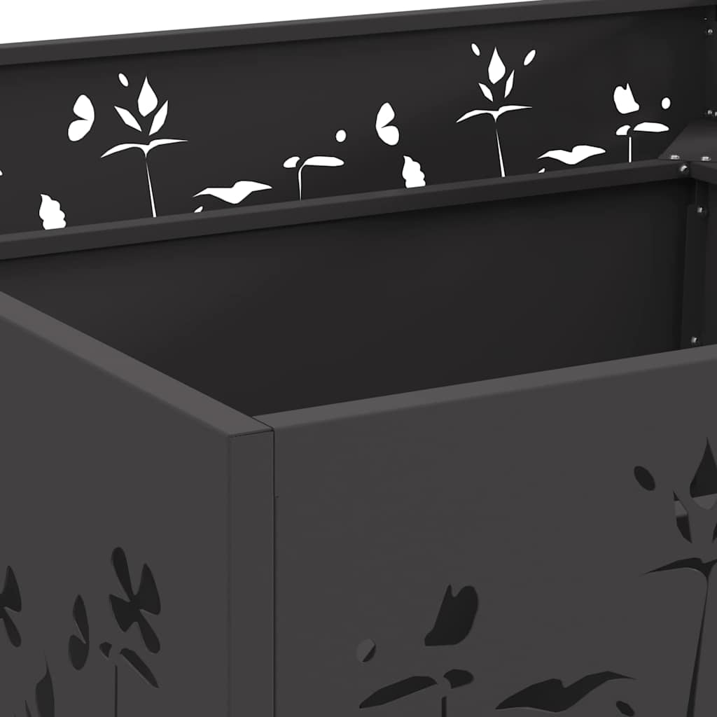 Fire Bowl Black 80 x 80 x 30 cm Weathering Steel