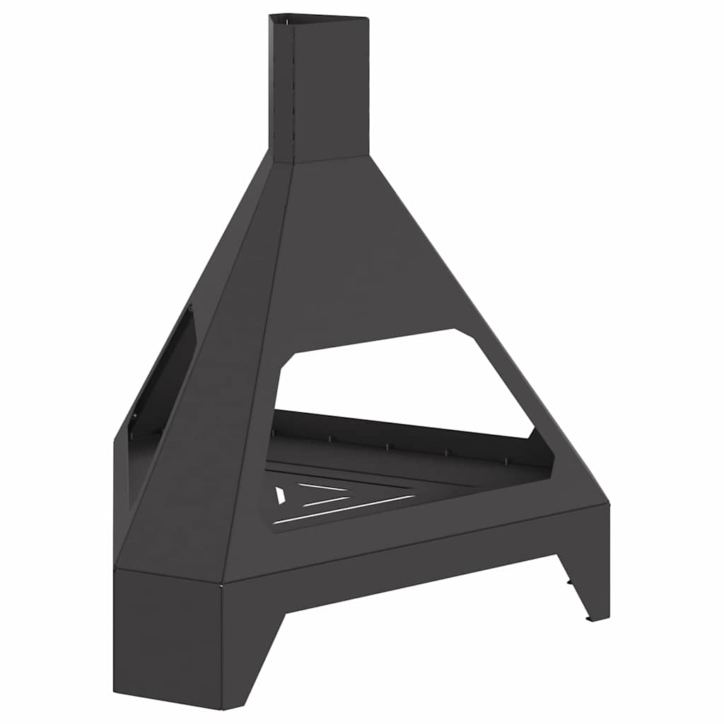 Fire Bowl Black 50 x 43 x 52 cm Weathering Steel