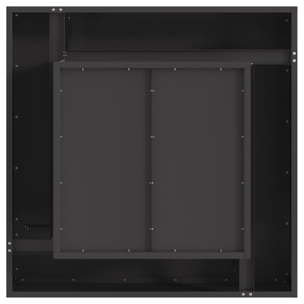 Fire Bowl Black 80 x 80 x 40 cm Weathering Steel
