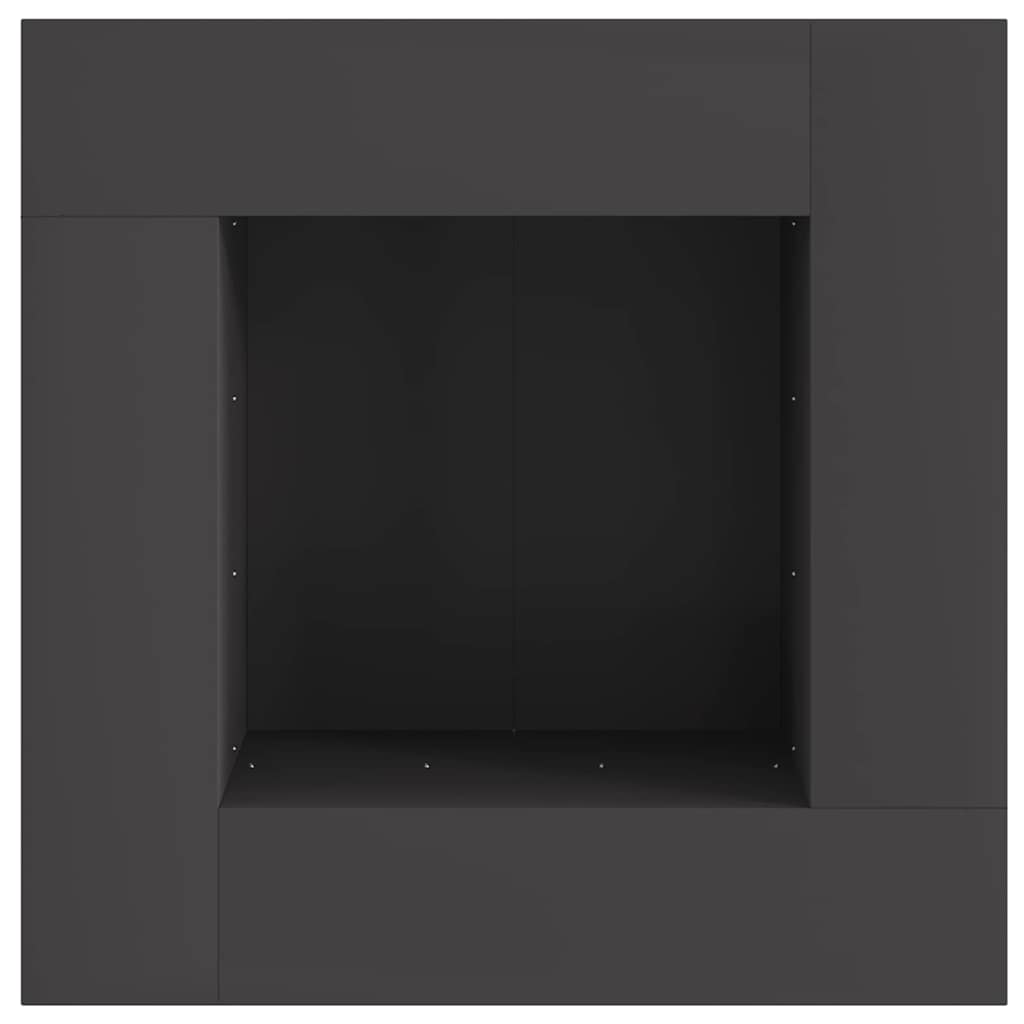Fire Bowl Black 80 x 80 x 40 cm Weathering Steel