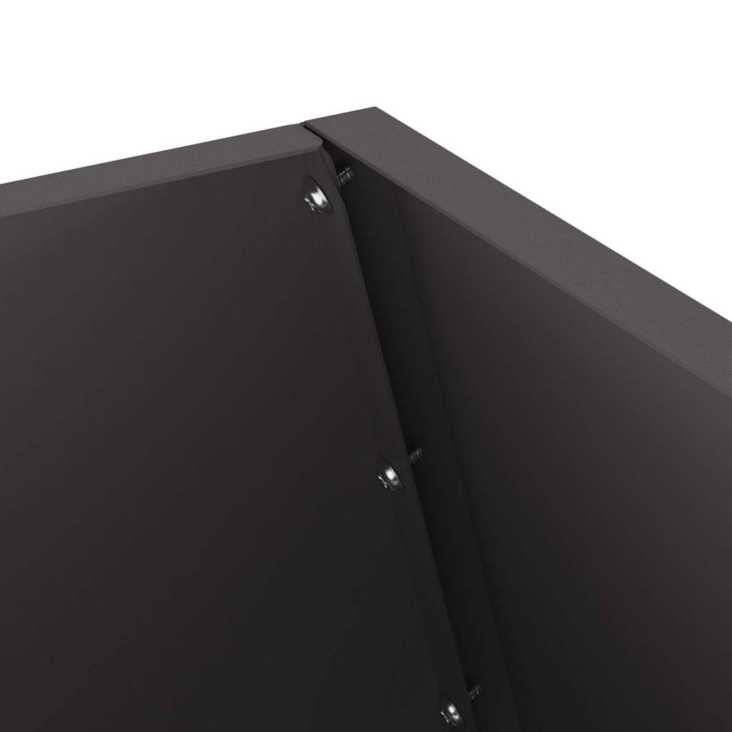 Fire Bowl Black 50 x 50 x 100 cm Weathering Steel