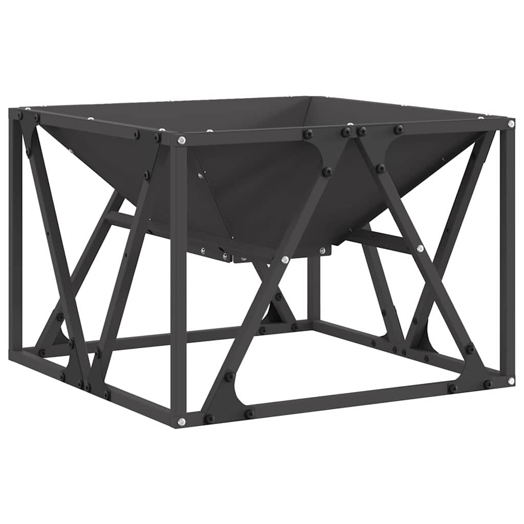 Fire Bowl Black 50 x 50 x 35 cm Weathering Steel