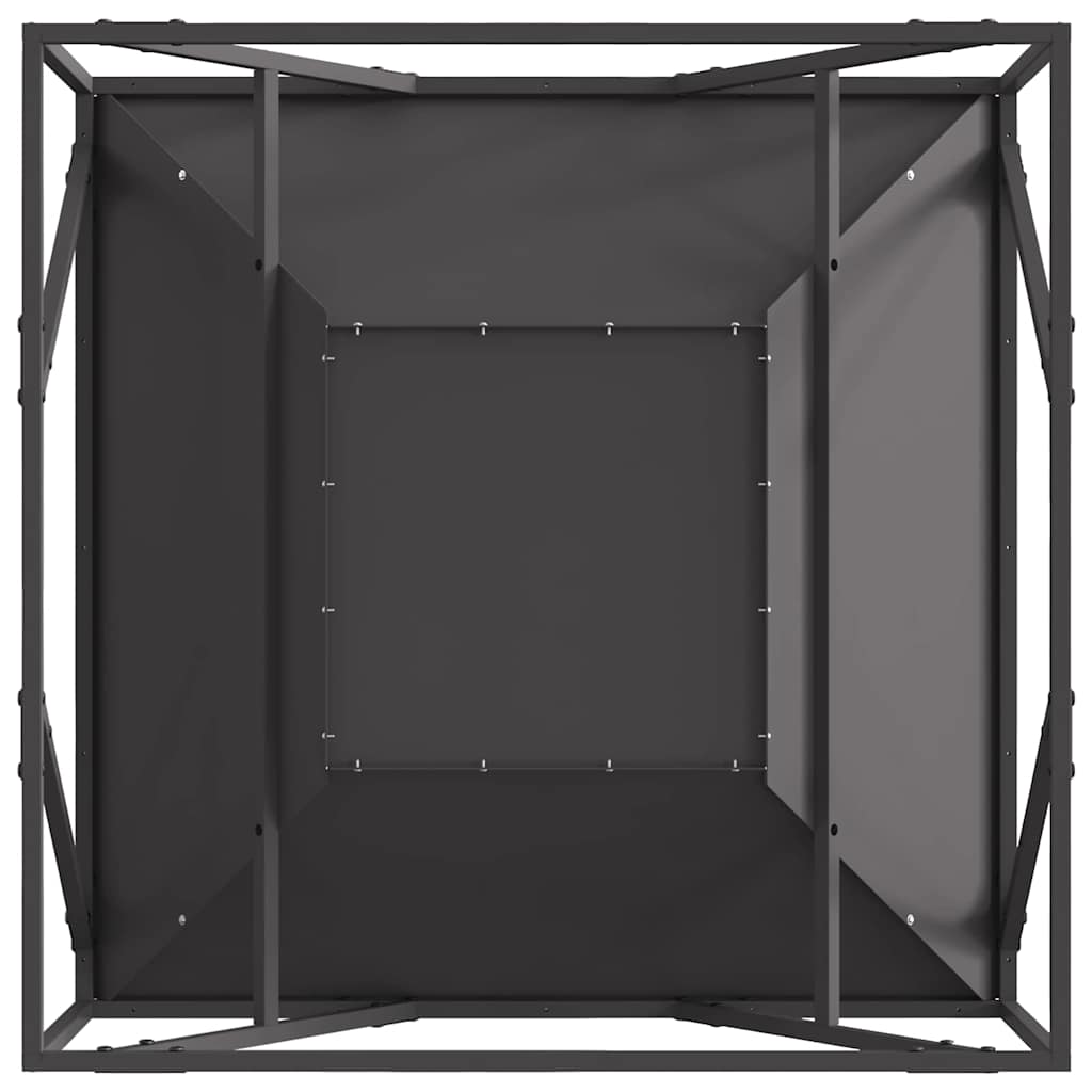 Fire Bowl Black 80 x 80 x 40 cm Weathering Steel