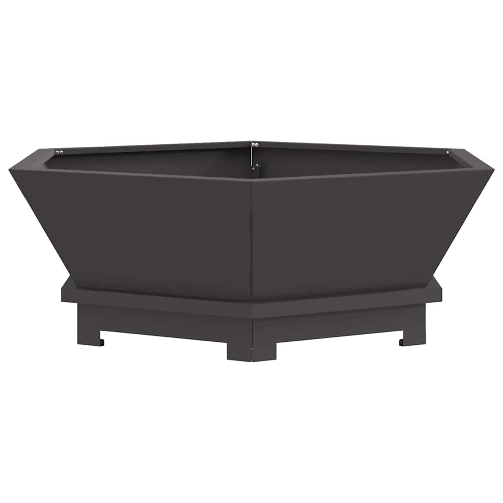 Fire Bowl Black 75 x 75 x 28 cm Weathering Steel