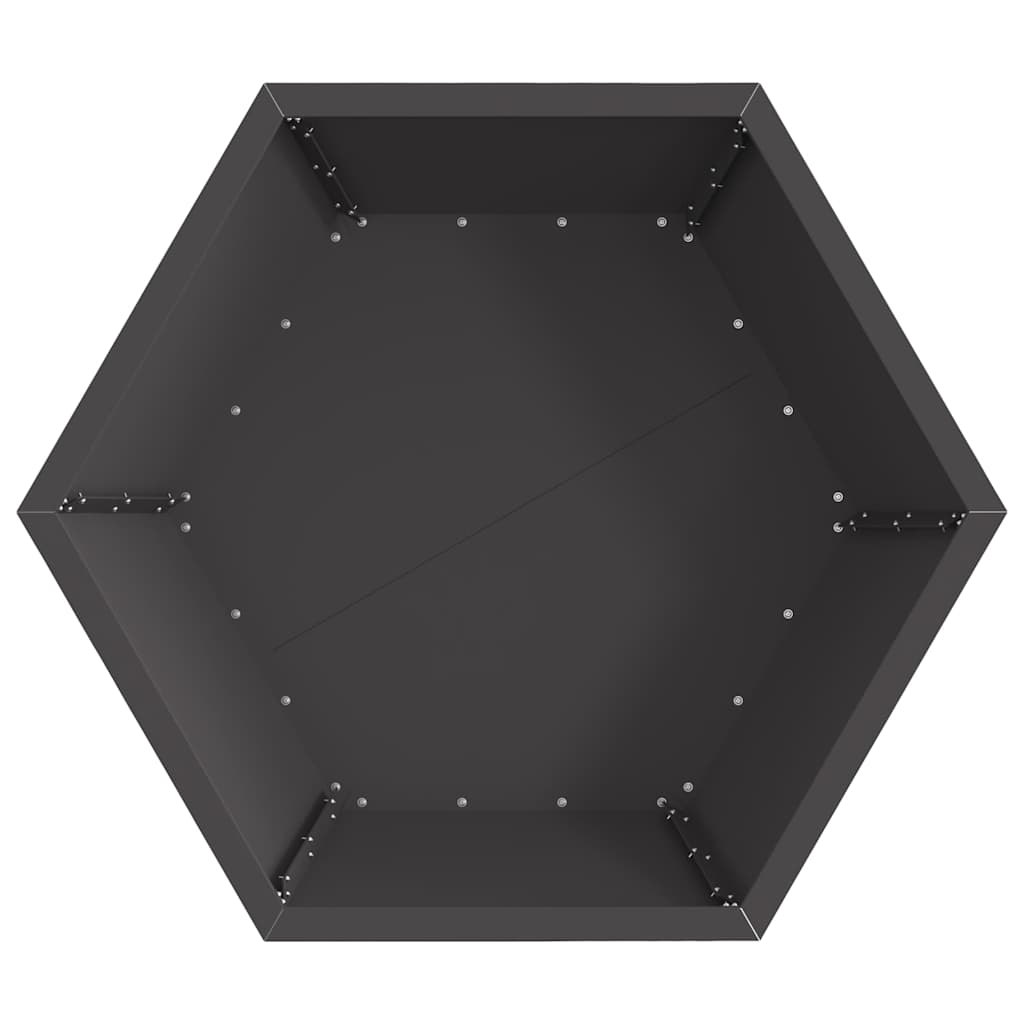 Fire Bowl Black 75 x 75 x 28 cm Weathering Steel