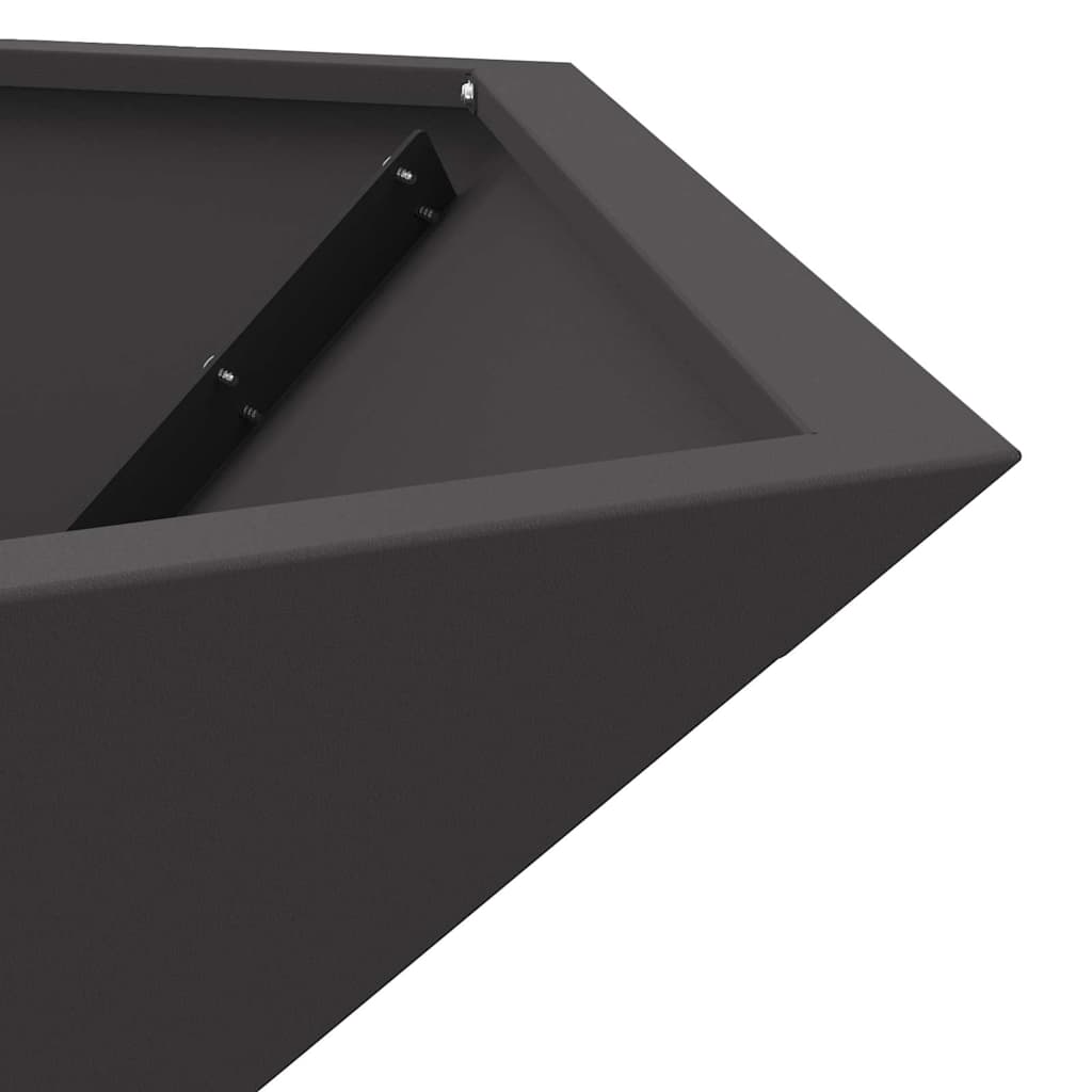 Fire Bowl Black 100 x 100 x 28 cm Weathering Steel