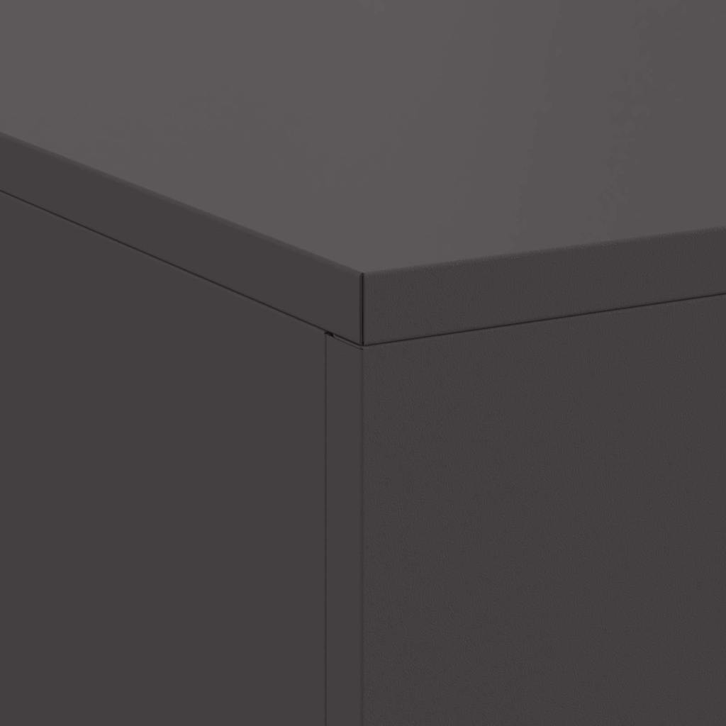 Fire Pit Black 100 x 100 x 30 cm Weathering Steel