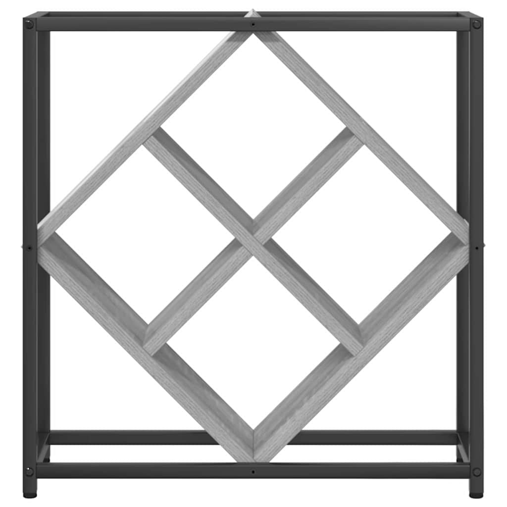 Wine Rack 16 bottles Engineered Wood Grey Sonoma
