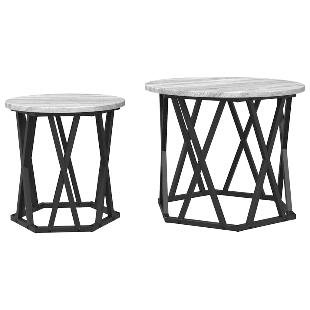 Side Table 2 pcs Grey Sonoma 50 x 50 x 40 cm