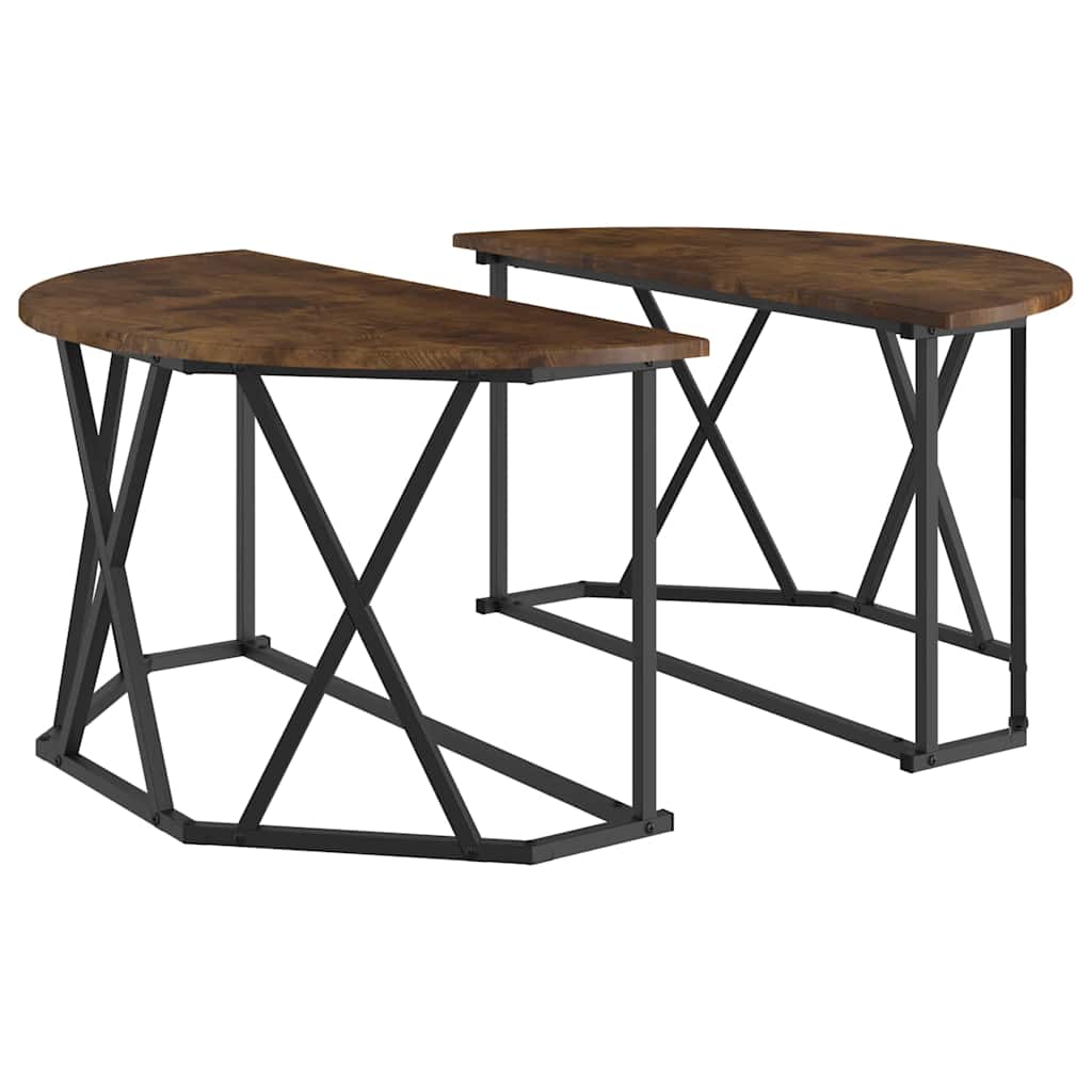 Coffee Table Smoked Oak 80 x 80 x 42 cm