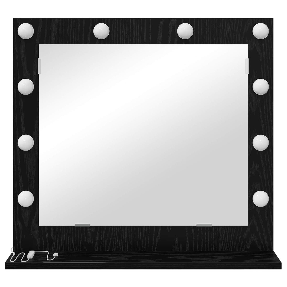 Vanity Mirror Black Oak 60 x 55 x 18 cm Rectangular