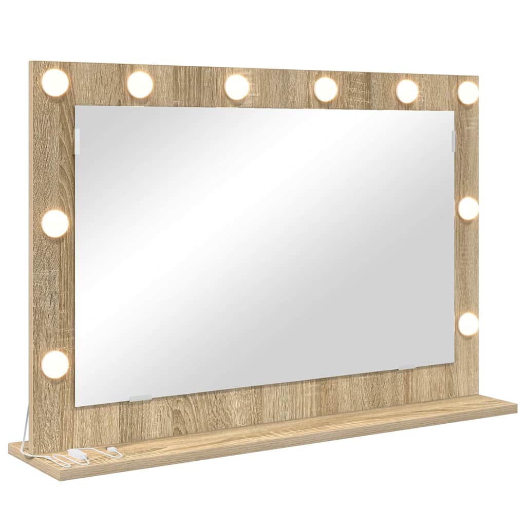 Vanity Mirror Sonoma Oak 80 x 55 x 18 cm Rectangular