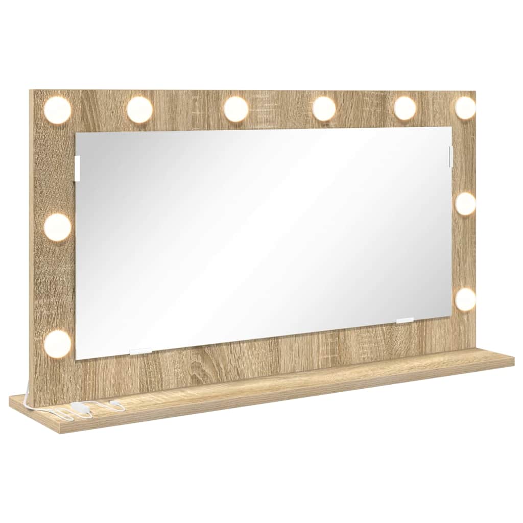 Vanity Mirror Sonoma Oak 80 x 45 x 18 cm Rectangular