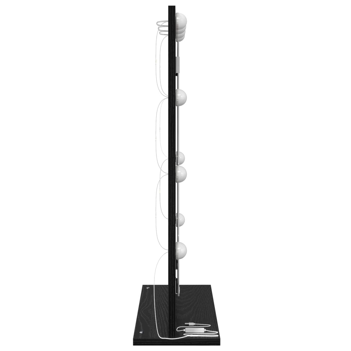 Vanity Mirror Black Oak 70 x 50 x 18 cm Rectangular