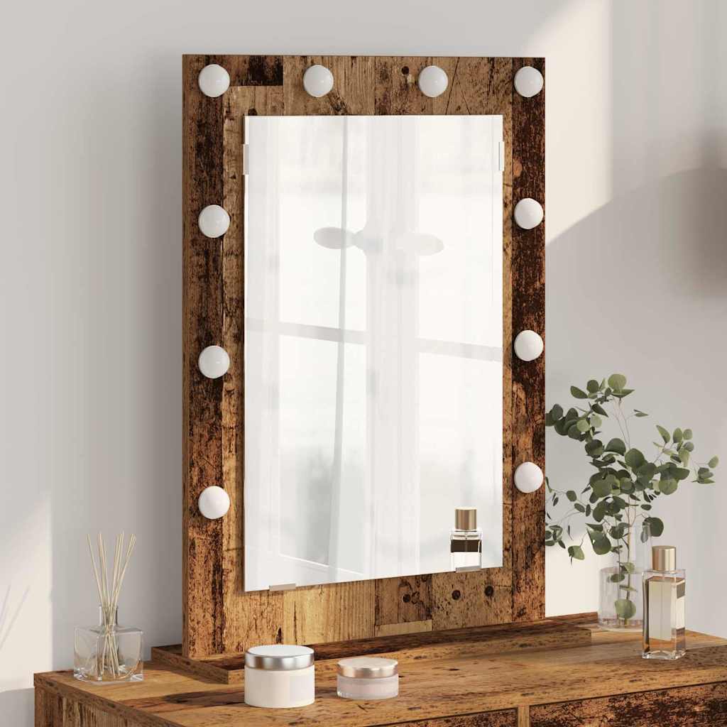 Vanity Mirror Smoked Oak 70 x 50 x 18 cm Rectangular