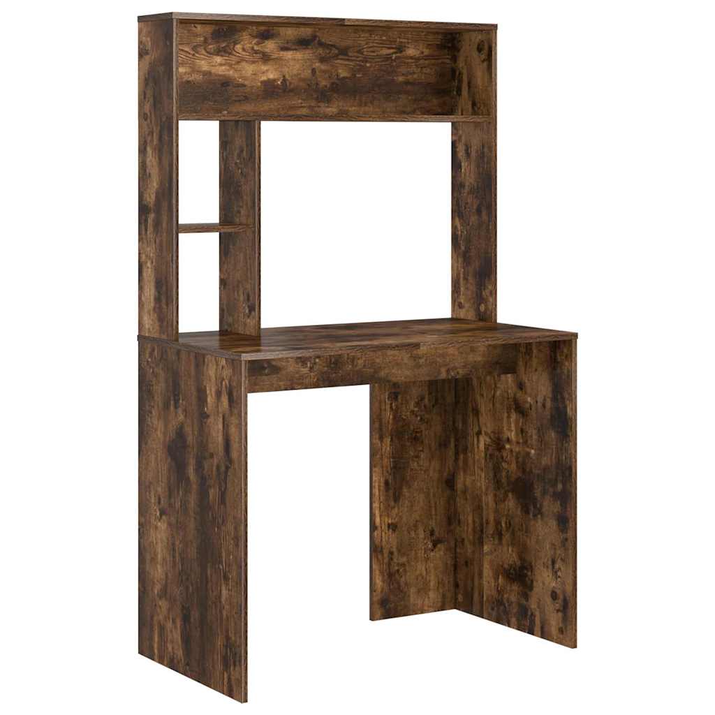 Desk Smoked Oak 91 x 50 x 149 cm Engineered Wood
