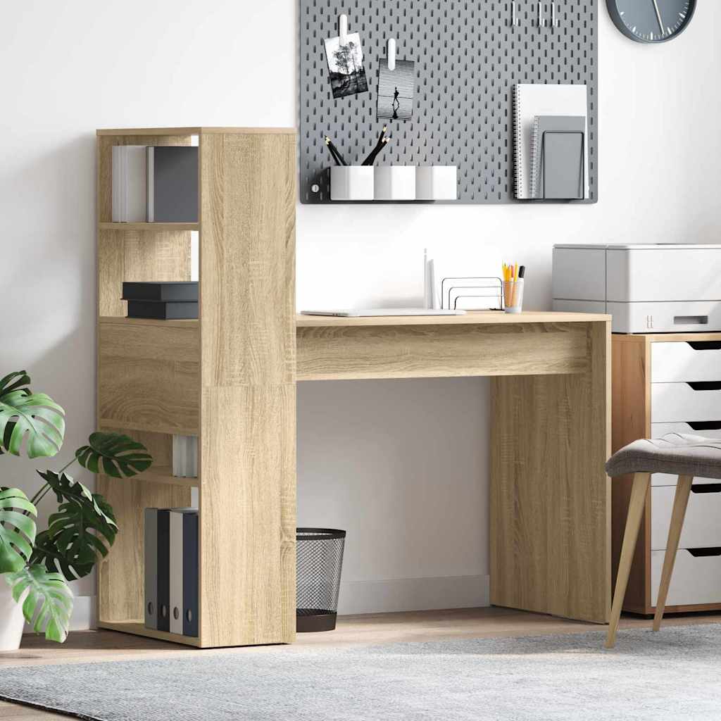 Desk Sonoma Oak Engineered Wood 113 x 54 x 120 cm