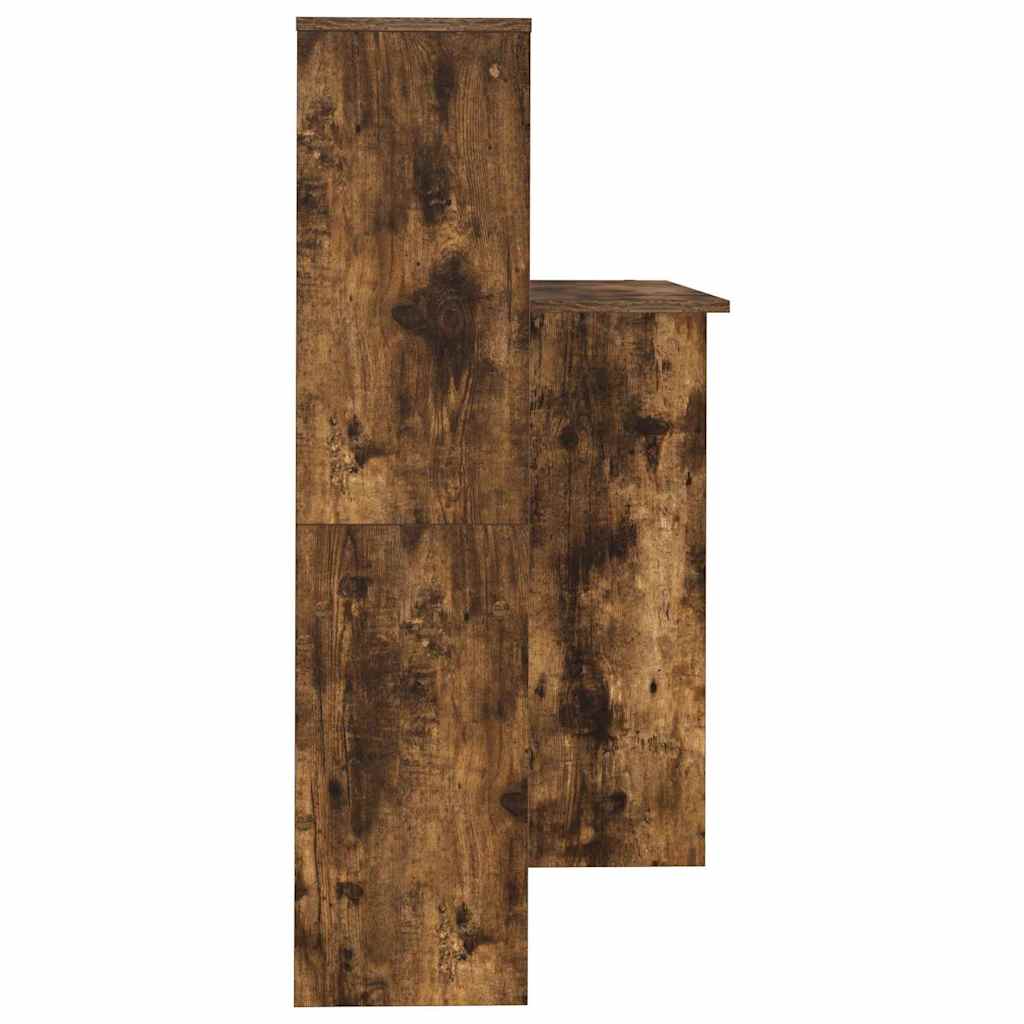 Desk Smoked Oak 131.5 x 50 x 106.5 cm Engineered Wood
