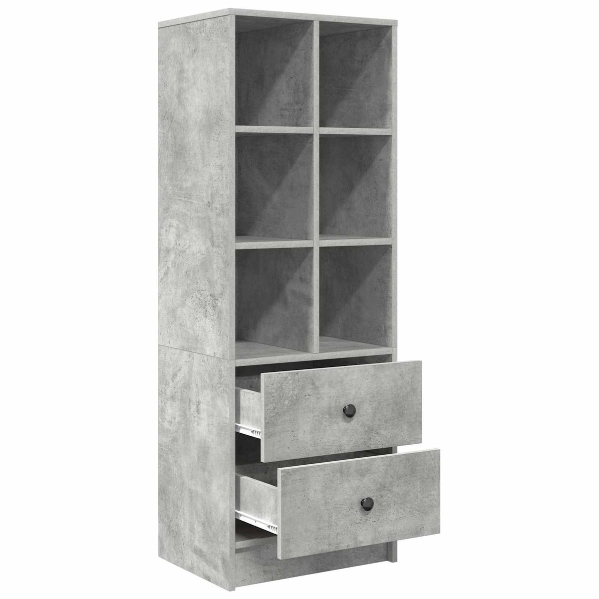 Highboard with Drawer Concrete Grey 45.5 x 34 x 127 cm