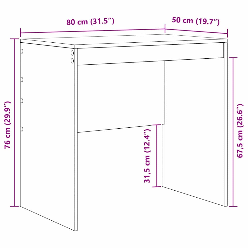 Desk Old Wood 80 x 50 x 76 cm